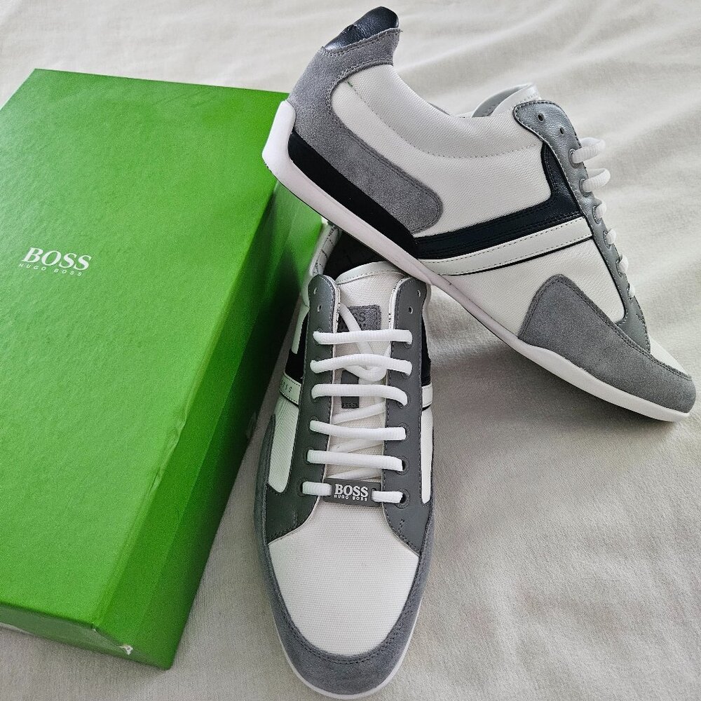 Boss Spacit sneaker, gray and white, size 12